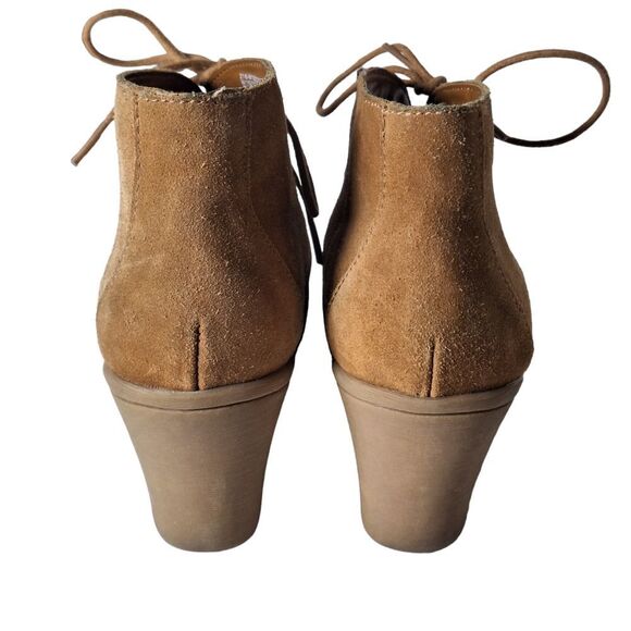 White Mountain Womens Chestnut Suede Kahlua Lace Up Wedge Bootie Shoes Size 8.5 - Picture 3 of 9
